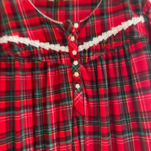 Secret Treasures Red Plaid Kids Nightgown Girl’s 10-12 - Picture 4 of 9